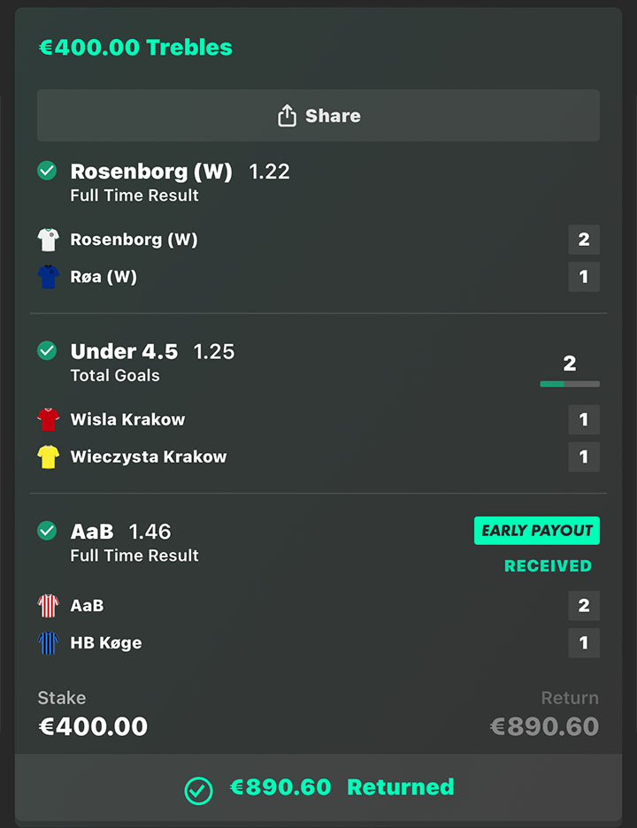 €890.60 RETURNED