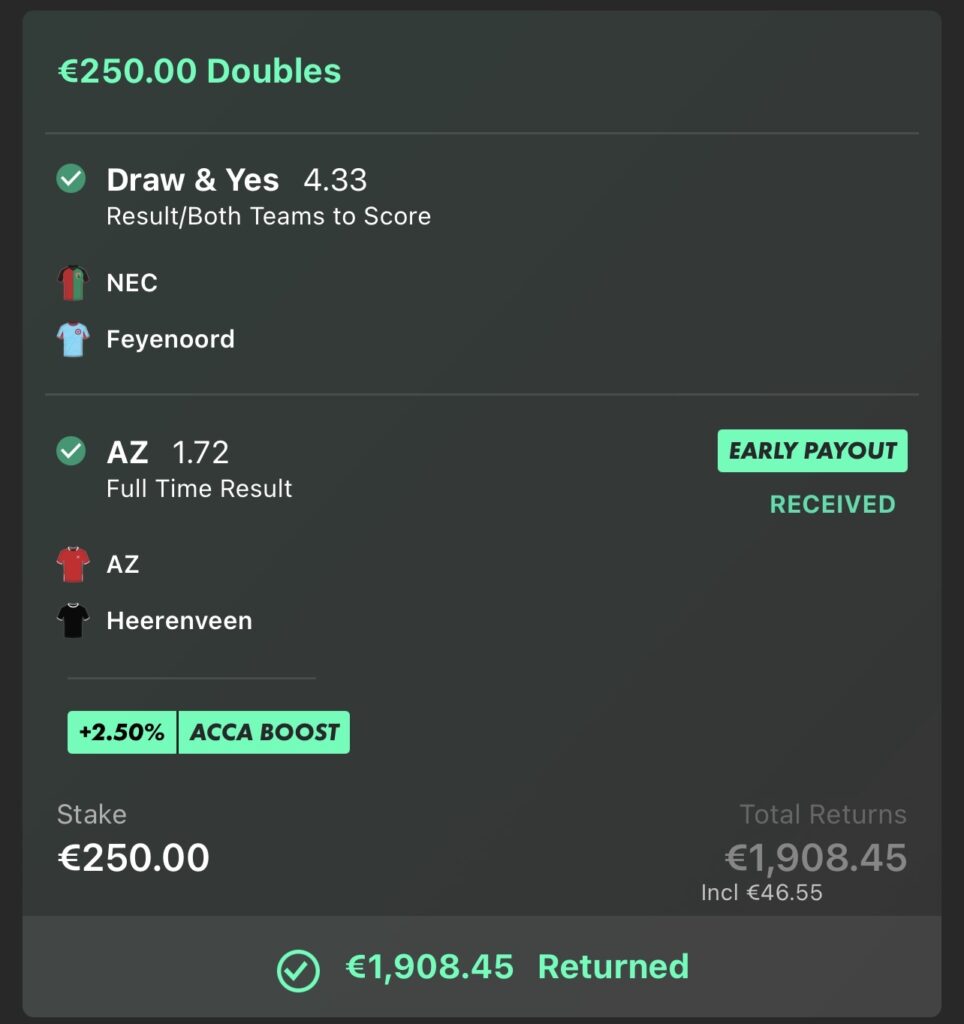 €1,908.45 RETURNED