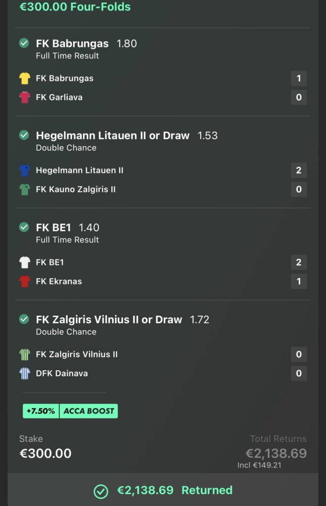 €2,138.69 RETURNED