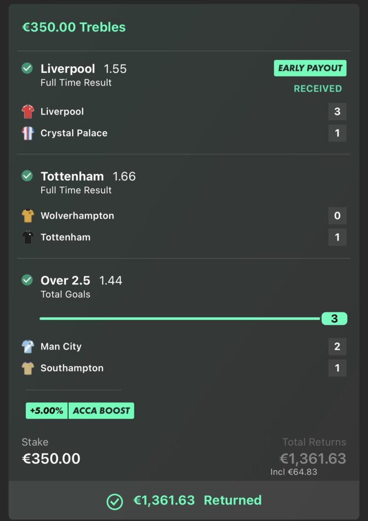 €1,361.63 RETURNED