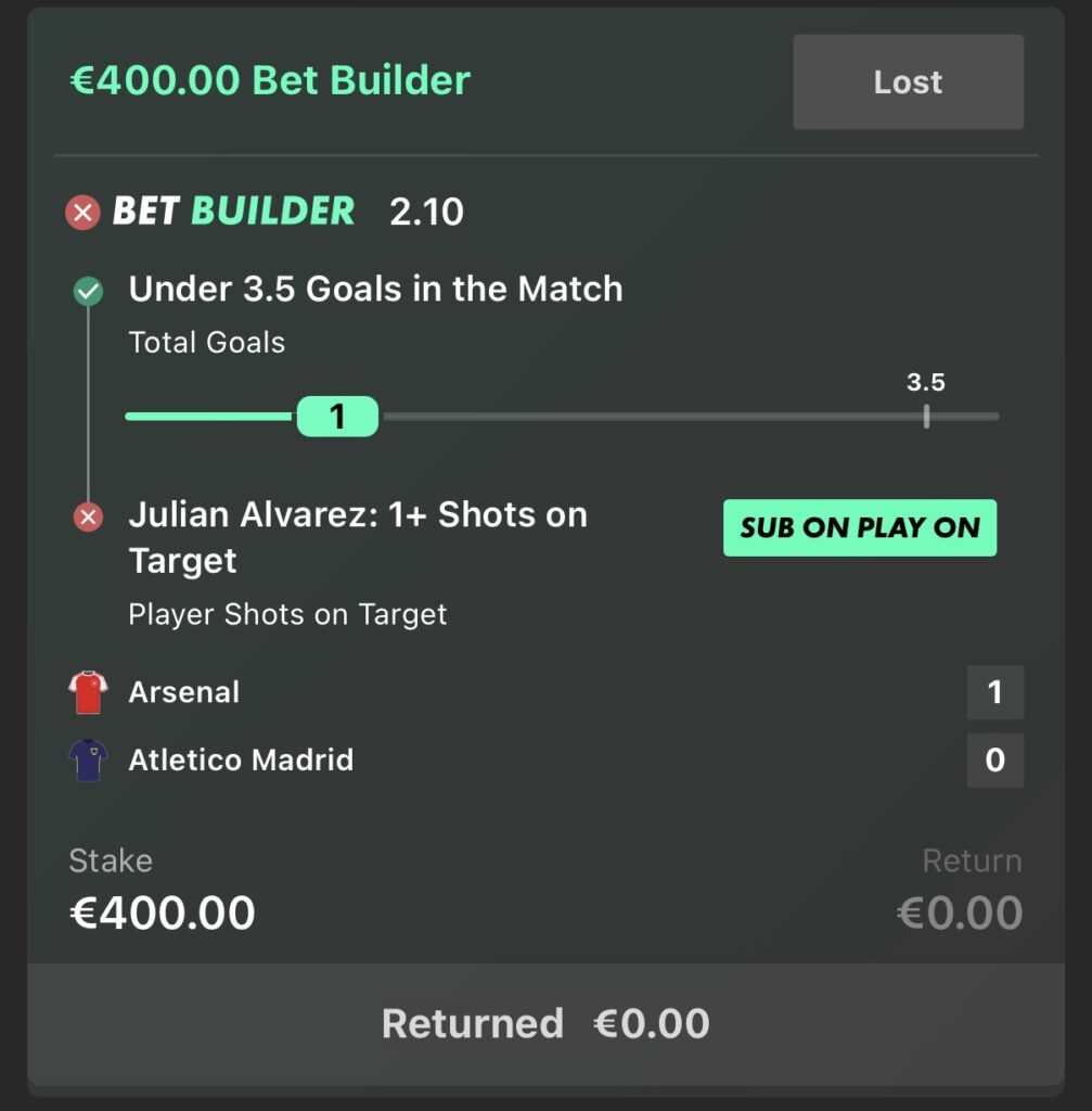 €400.00 LOSS