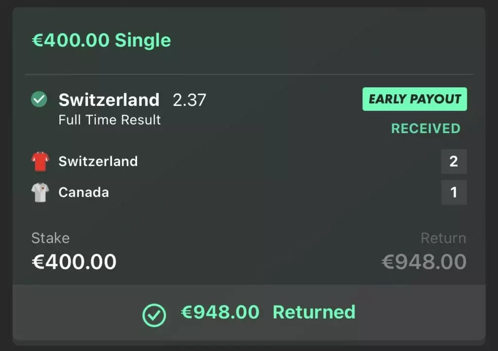 €948.00 RETURNED