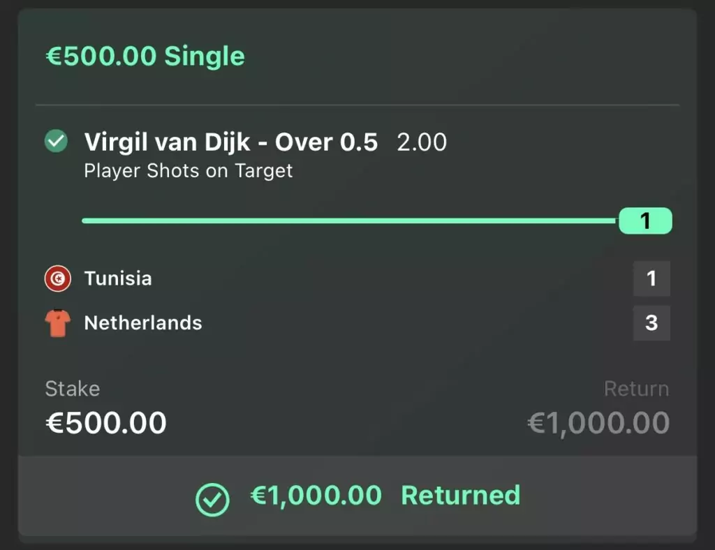 €1,000.00 RETURNED