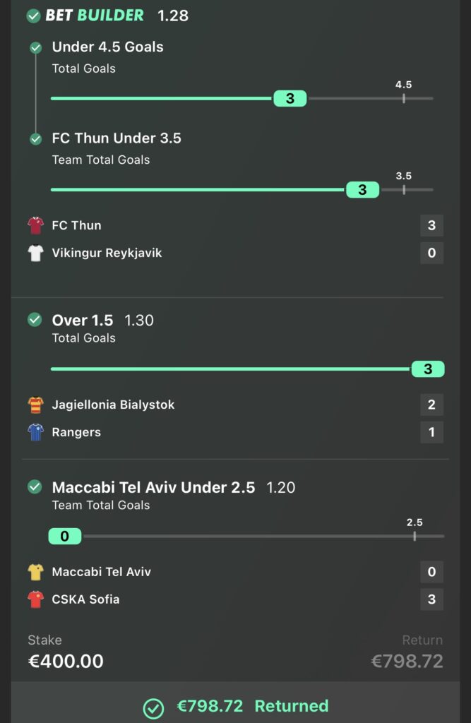 €798.72 RETURNED