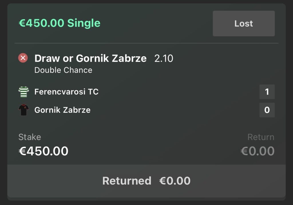 €450.00 LOSS