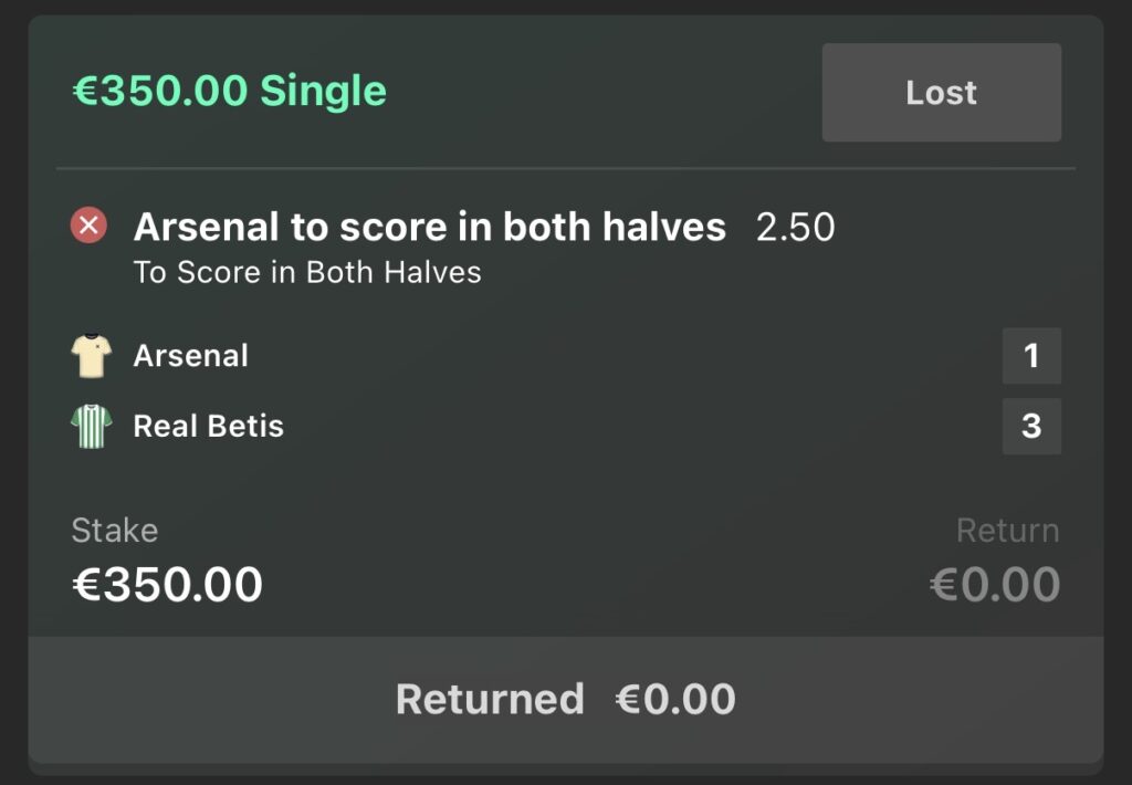 €350.00 LOSS
