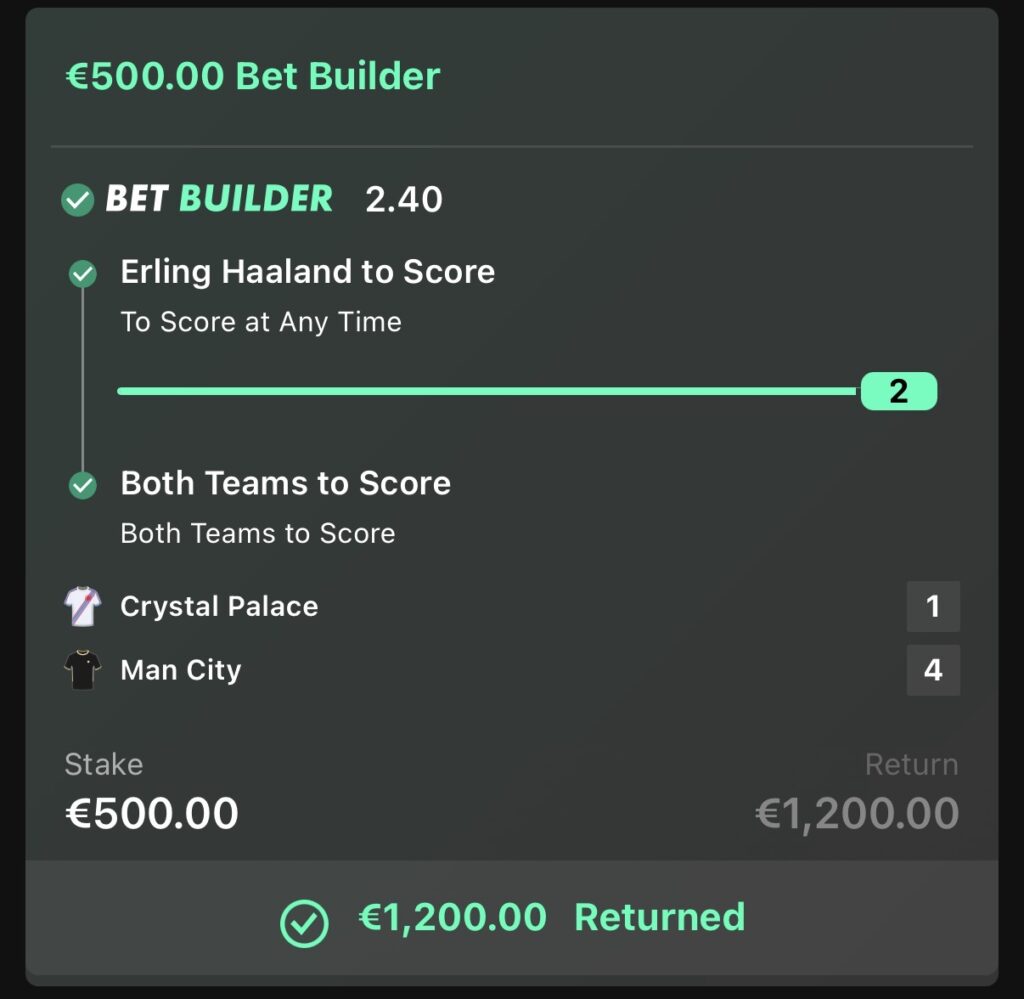 €1,200.00 RETURNED