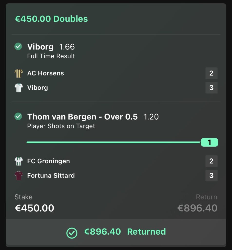 €896.40 RETURNED