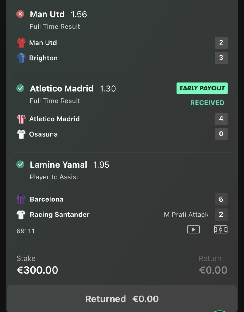 €300.00 LOSS