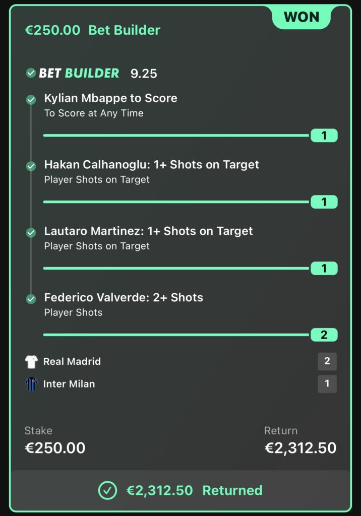 €2,312.50 RETURNED