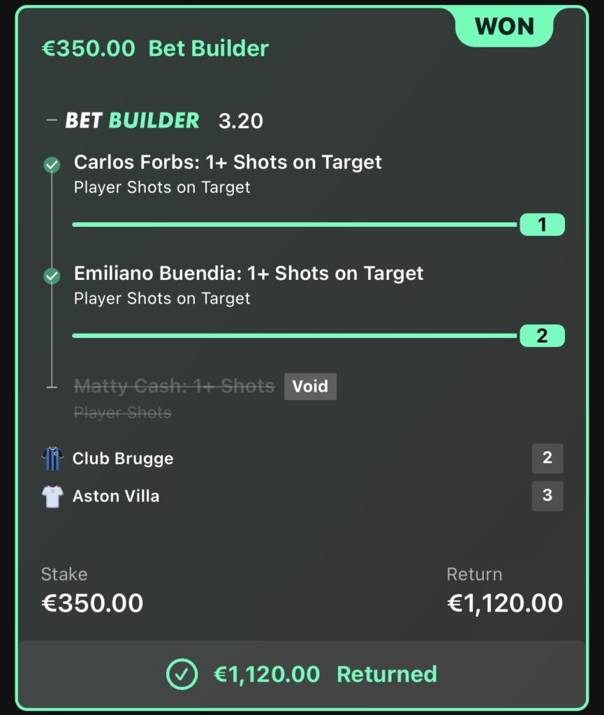 €1,120.00 RETURNED