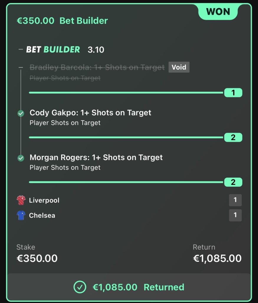 €1,085.00 RETURNED